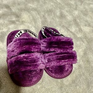 Purple Fuzzy baby girl Slippers
